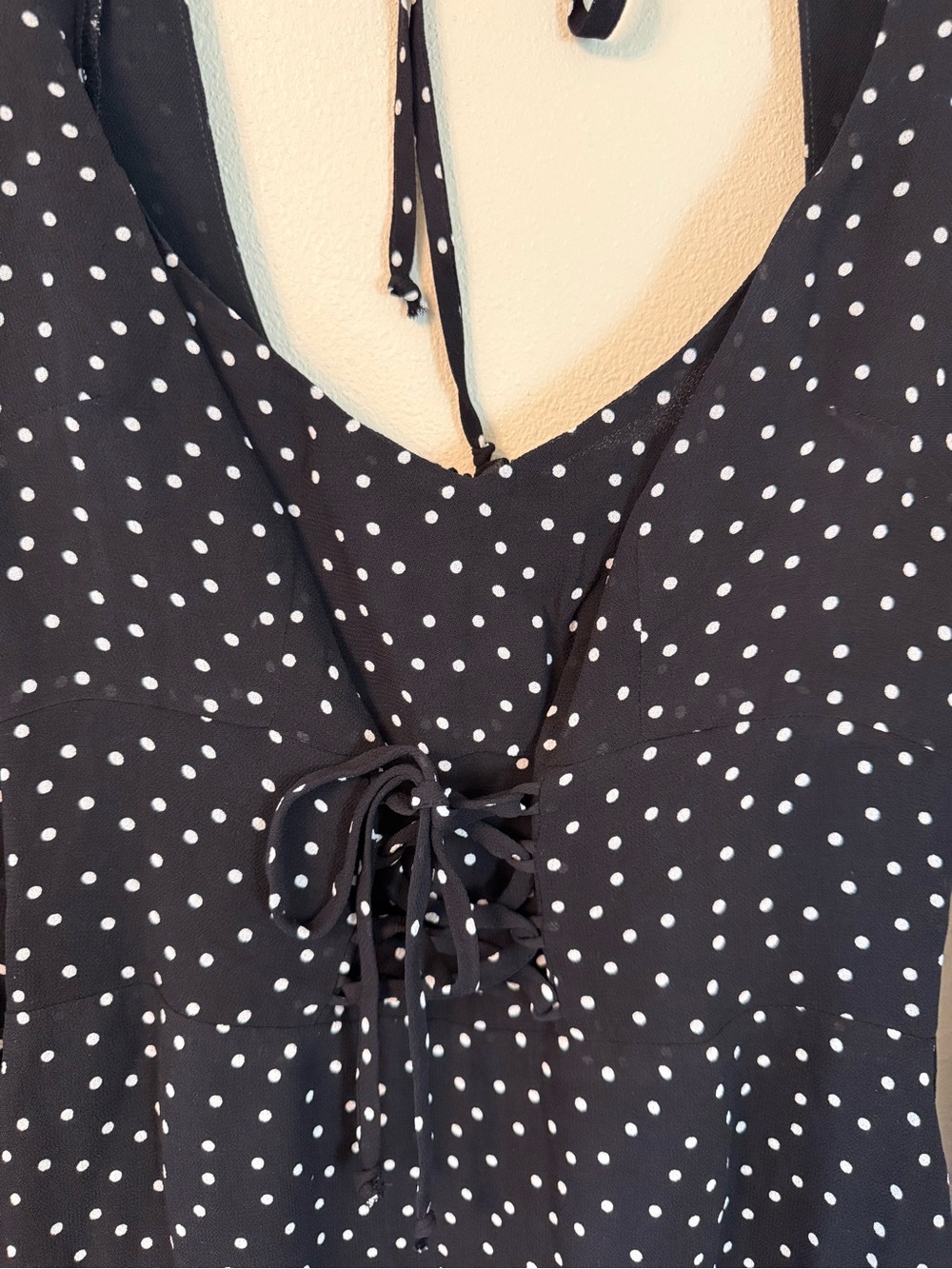 Reformation Bradshaw Mini Dress Selene Black White Polka Dot Size 2 - Picture 5 of 10